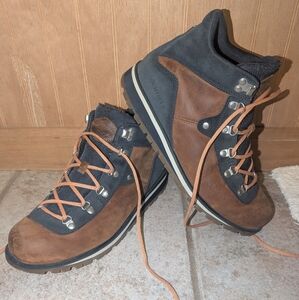 Merrell Size 8 West Fork WP Brown/blue/yellow Leather